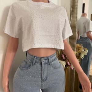 bling  white blouse